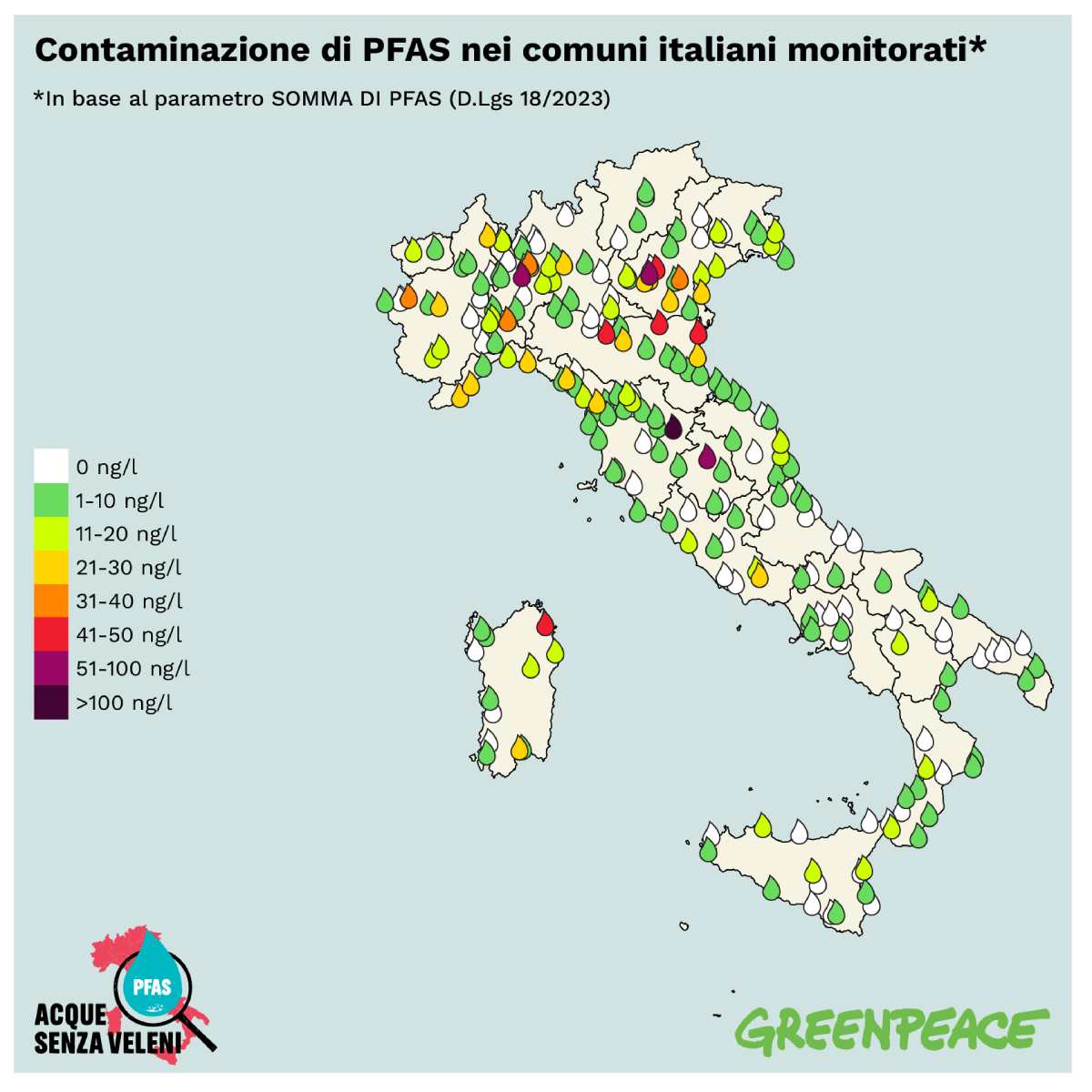 La Prima Mappa Della Contaminazione Da Pfas In Italia Gardapost