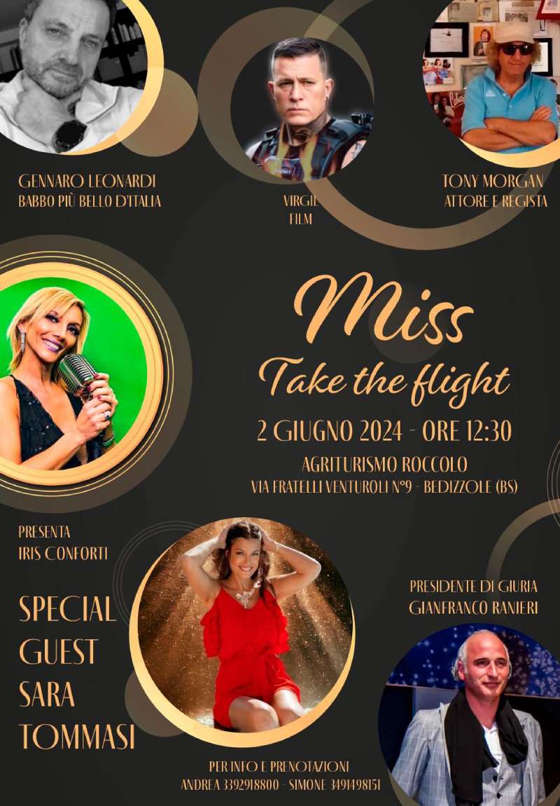 Sara Tommasi a Bedizzole per Miss Take the Flight 2024 - Gardapost